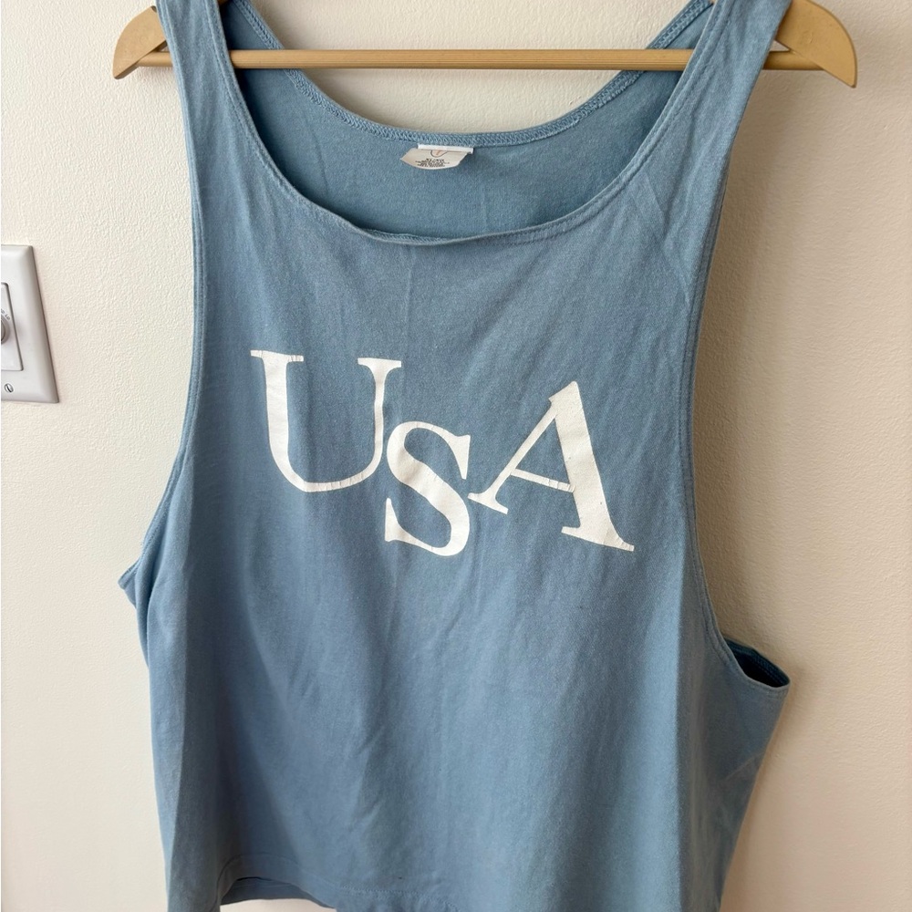 Vintage 90s Usa Muscle Tank Top Hometown Tees Made In Usa View 6